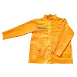 Casaca de cuero res amarillo para soldador
