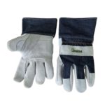 Guante de cuero reforzado mixto con jeans