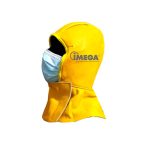 Gorro de cuero res amarillo para soldador