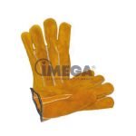 Guantes de cuero de res volteado corto modelo U