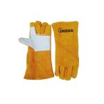 Guantes soldador descarne amarillo con refuerzo en palma