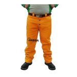 Pantalón de cuero res amarillo para soldador