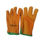 Guante de cuero amarillo modelo maquinista