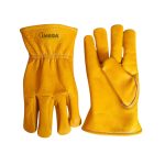 Guante de cuero res amarillo premium modelo RDO