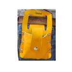 Porta wincha de cuero de res amarillo